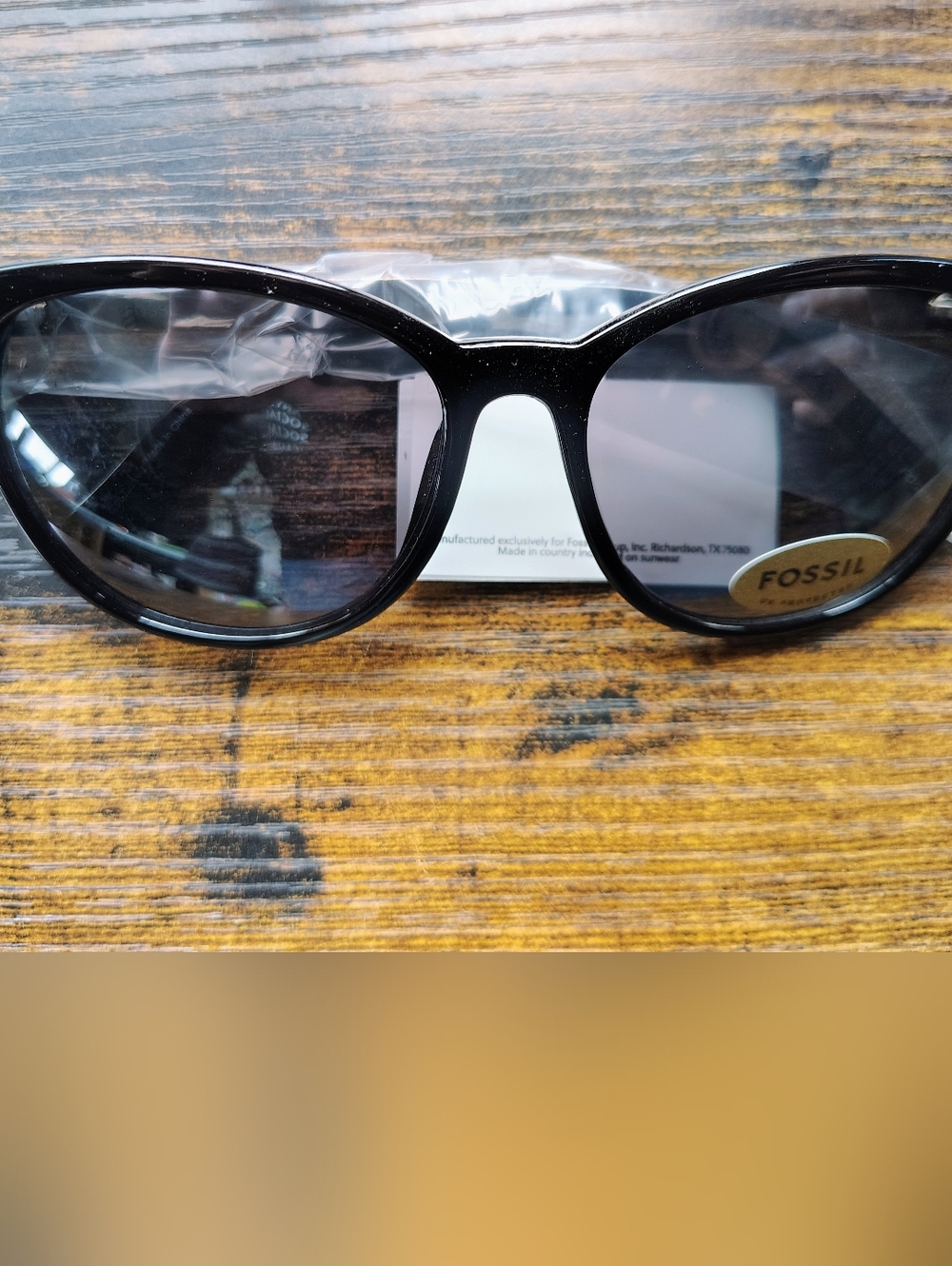 Lentes De Sol Fossil Outlook X82582 Black-Gold/Black Womens Sunglasses